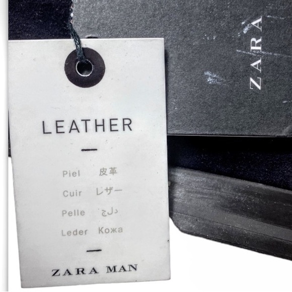 NWT Zara Man Black Slip On Suede Leather Loafers Size EU 42 US 9 main image 10